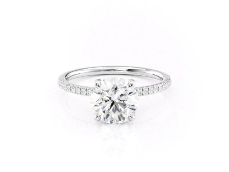 The Pave Nelly Set With A 2.5 Carat Round Moissanite Online